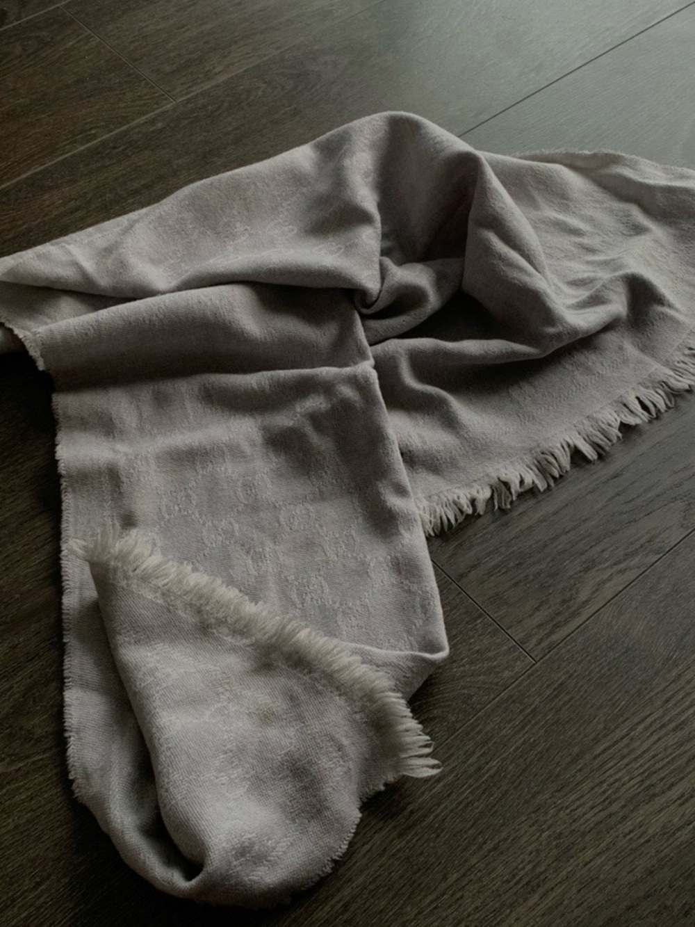 Gucci Wool Light Grey Scarf